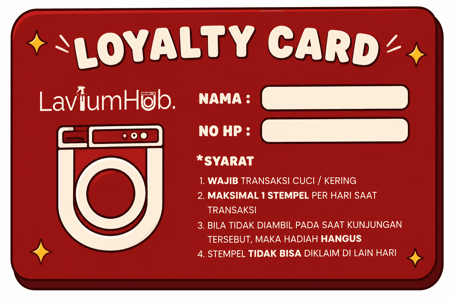 Ilustrasi kartu loyalty LaviumHub